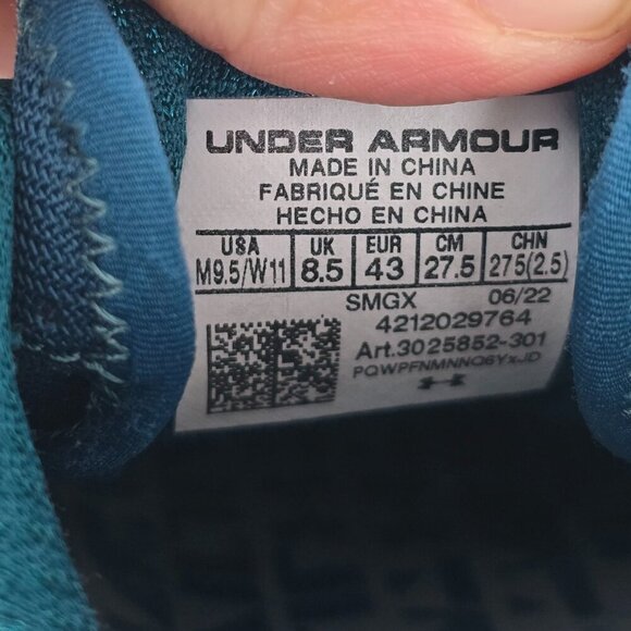 Under Armour | HOVR Ridge teal Gorpcore Vibram sole sneakers | MENS 9.5 - Picture 4 of 8